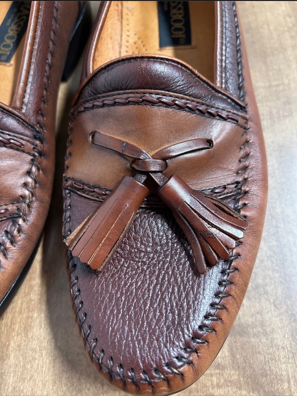 Brass Boot Handmade Leather Tassel Loafers Brown Men's 8.5 M Shoes Academia
O - Picture 13 of 17